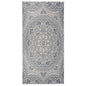 JUNG Vida Outdoor-Teppich Flachgewebe 100x200 cm Blaues Muster