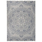 JUNG Vida Outdoor-Teppich Flachgewebe 120x170 cm Blaues Muster