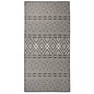 JUNG Vida Outdoor-Teppich Flachgewebe 100x200 cm Schwarz Gestreift