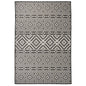 JUNG Vida Outdoor-Teppich Flachgewebe 160x230 cm Schwarz Gestreift
