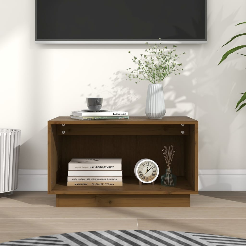 JUNG Vida TV-Schrank Honigbraun 60x35x35 cm Massivholz Kiefer