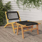 JUNG Vida Gartenstuhl mit Fußstütze Massivholz Teak und Polyester