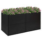 JUNG Vida Pflanzkübel Schwarz 157x80x80 cm Poly Rattan