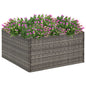 JUNG Vida Pflanzkübel Grau 80x80x40 cm Poly Rattan