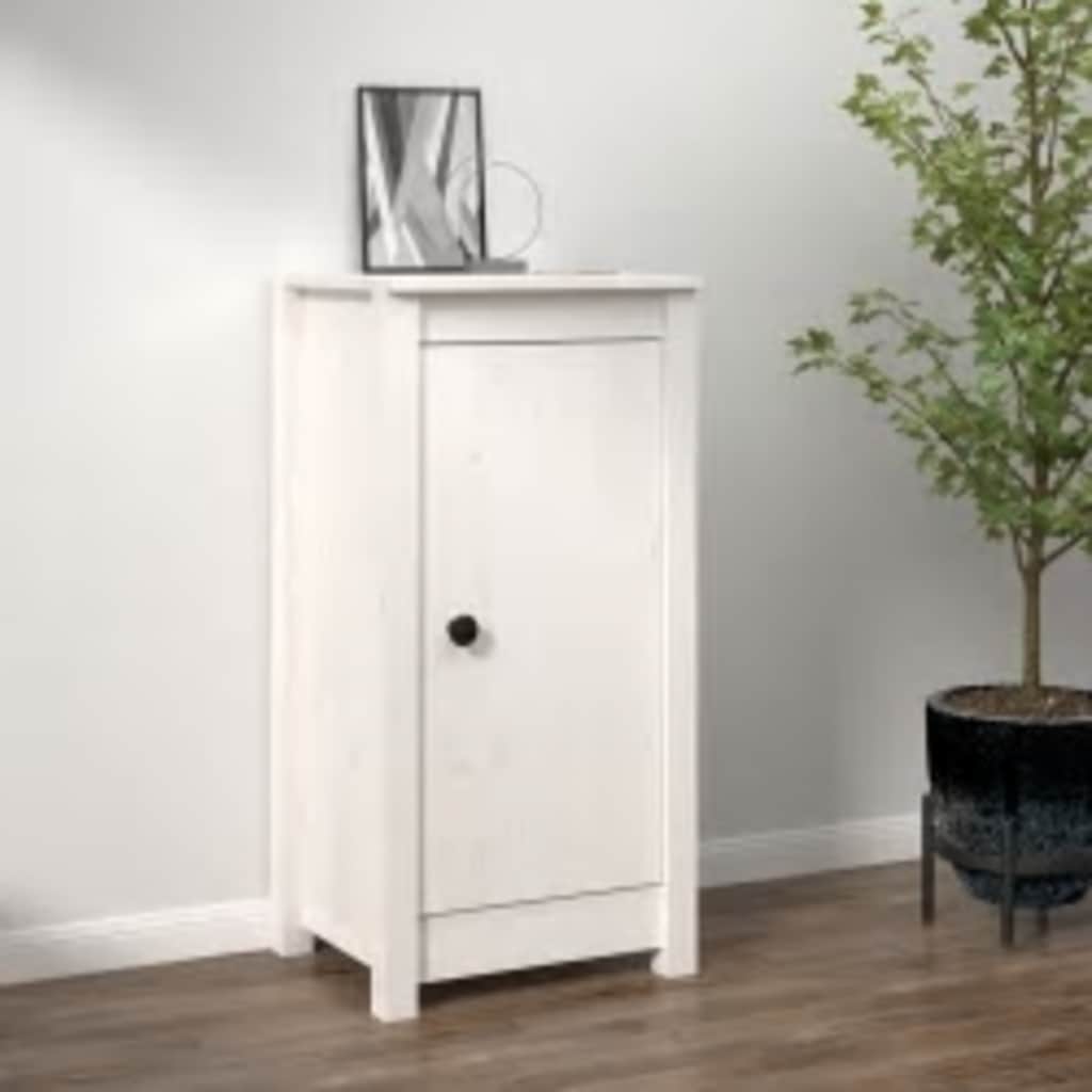 JUNG Vida Sideboard Weiß 39x35x80 cm Massivholz Kiefer