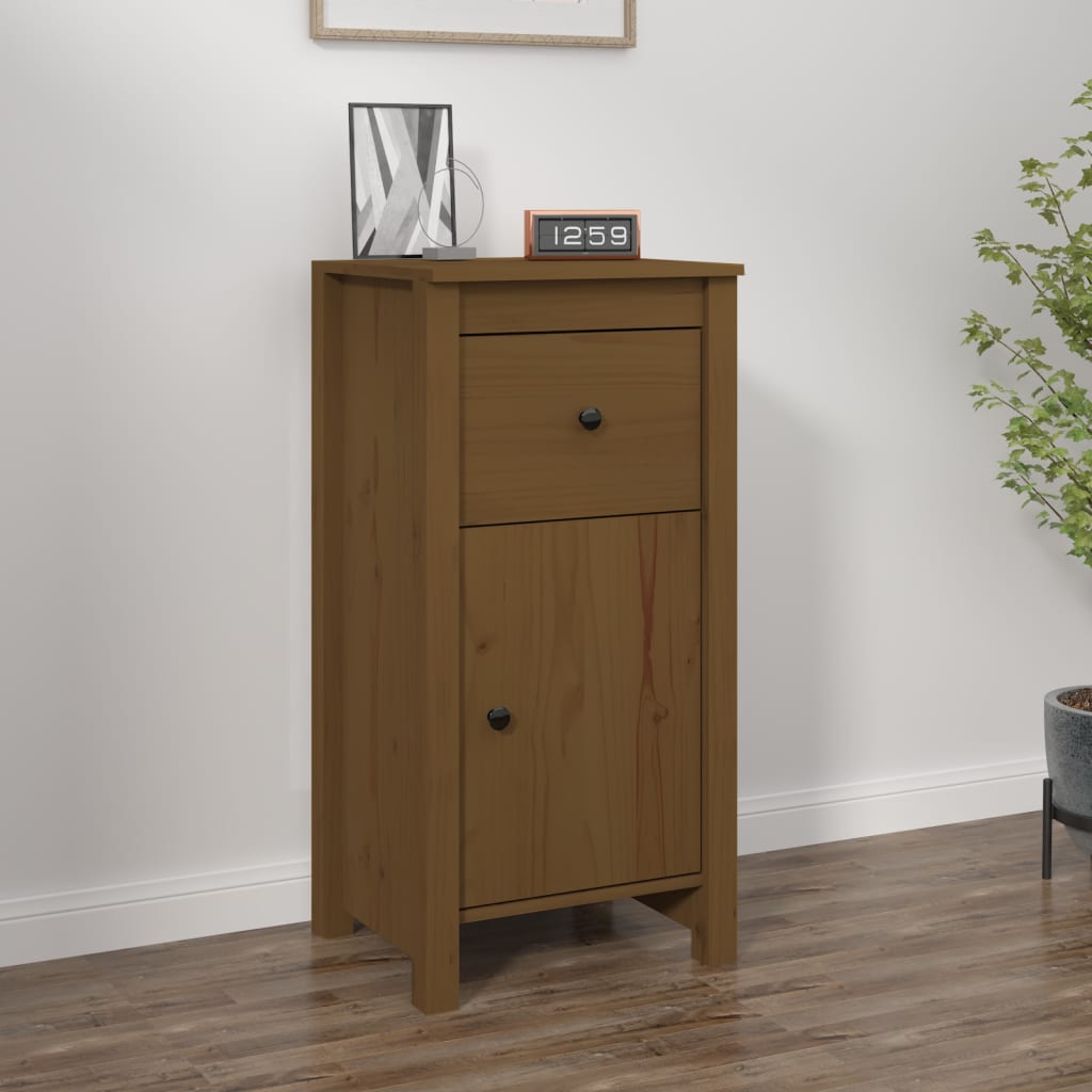 JUNG Vida Sideboard Honigbraun 40x35x80 cm Massivholz Kiefer