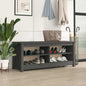 JUNG Vida Schuhbank Grau 110x38x45,5 cm Massivholz Kiefer
