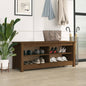 JUNG Vida Schuhbank Honigbraun 110x38x45,5 cm Massivholz Kiefer
