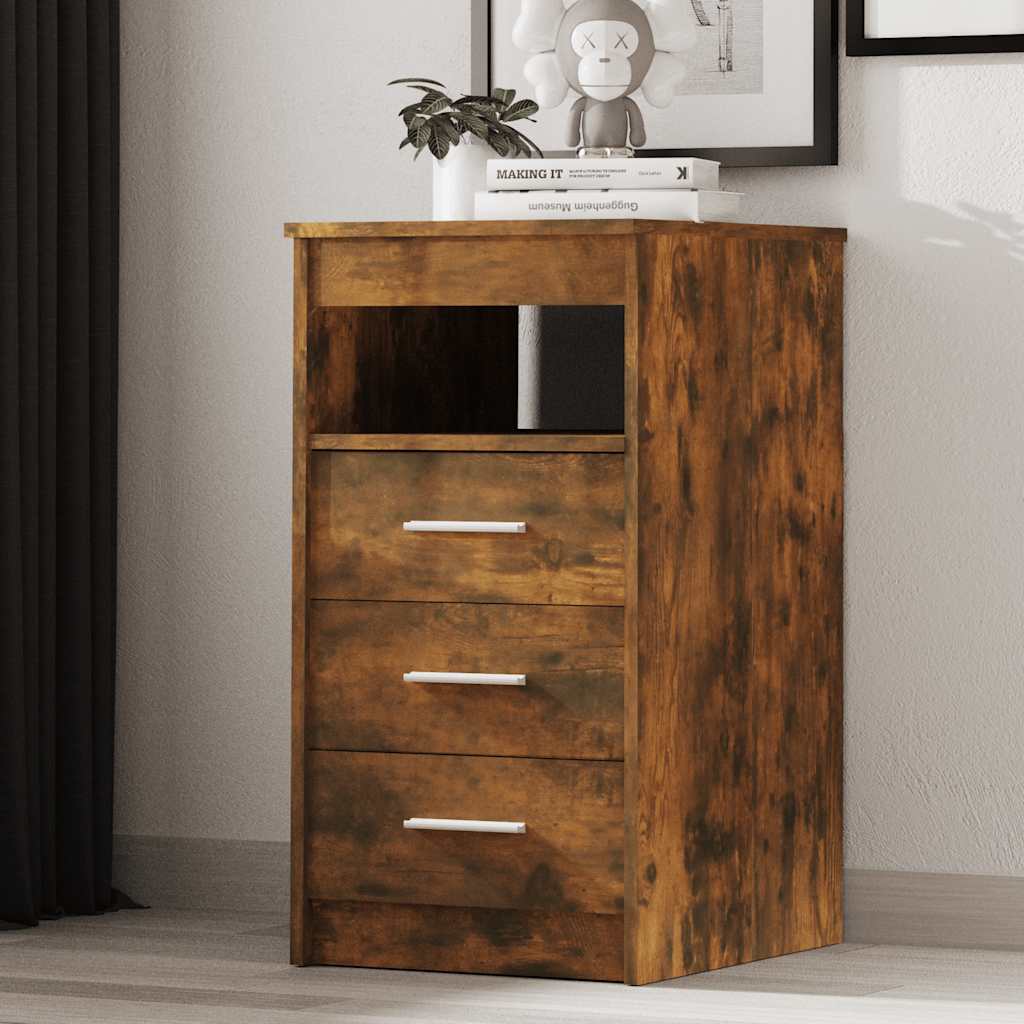 JUNG Vida Sideboard mit Schubladen Räuchereiche 40x50x76 cm Holzwerkstoff