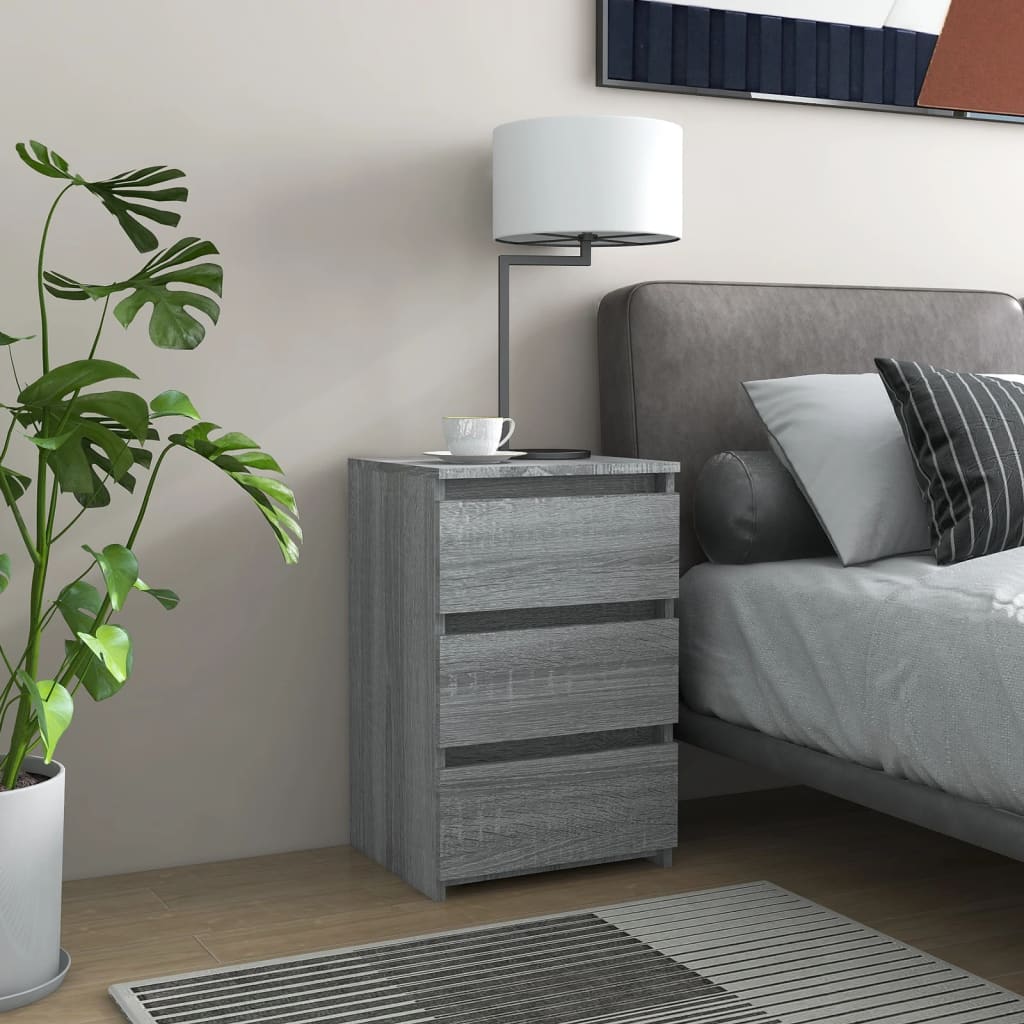 JUNG Vida Nachttisch Grau Sonoma 40x35x62,5 cm Holzwerkstoff