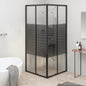 JUNG Vida Duschkabine mit Streifen ESG 80x80x180 cm Schwarz
