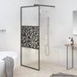 JUNG Vida Duschwand für Walk-In Dusche 90x195 cm ESG Steindesign Schwarz