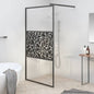 JUNG Vida Duschwand für Walk-In Dusche 115x195 cm ESG Steindesign Schwarz