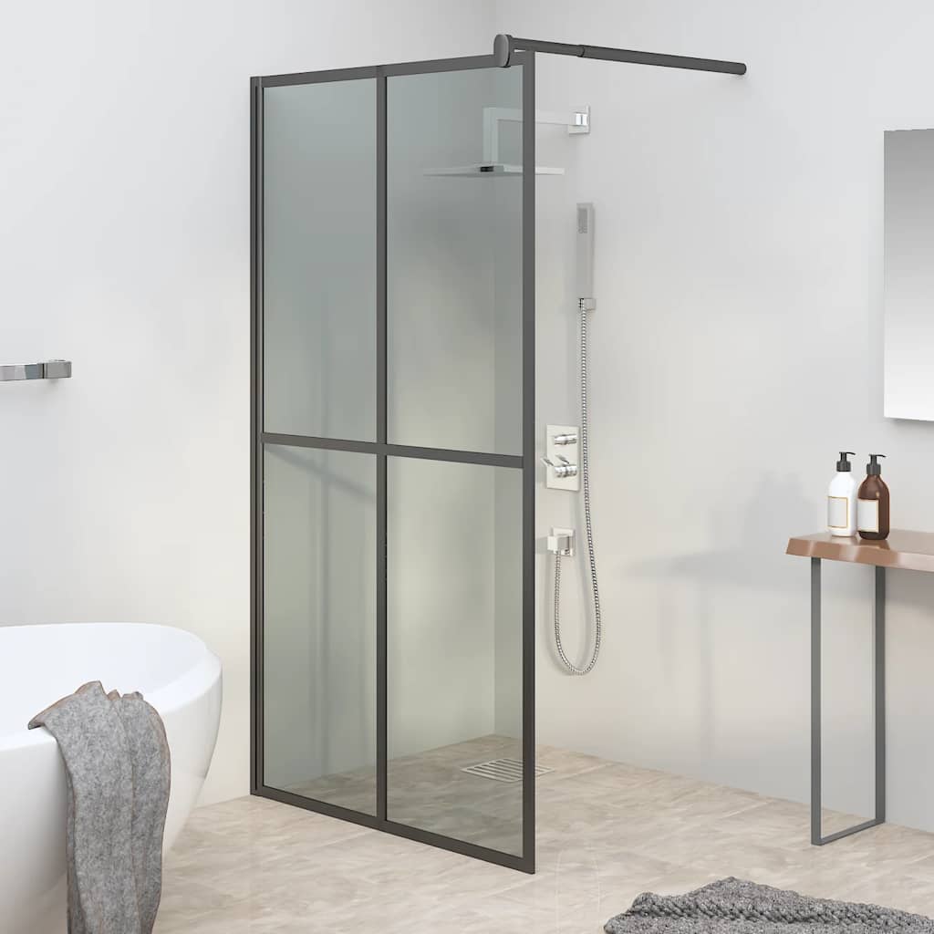 JUNG Vida Duschwand für Walk-in Dusche 100x195cm Dunkles Sicherheitsglas