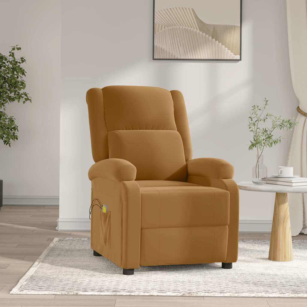 JUNG Vida Massagesessel Elektrisch Braun Samt