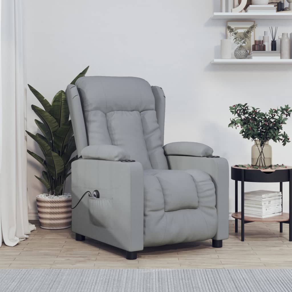 JUNG Vida Relaxsessel Elektrisch Hellgrau Stoff