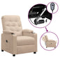 JUNG Vida Relaxsessel Elektrisch Creme Stoff