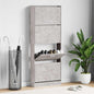 JUNG Vida Schuhschrank Betongrau 59x17x150 cm Holzwerkstoff