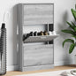 JUNG Vida Schuhschrank Grau Sonoma 59x17x108 cm Holzwerkstoff