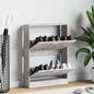 JUNG Vida Schuhschrank Betongrau 59x17x81 cm Holzwerkstoff