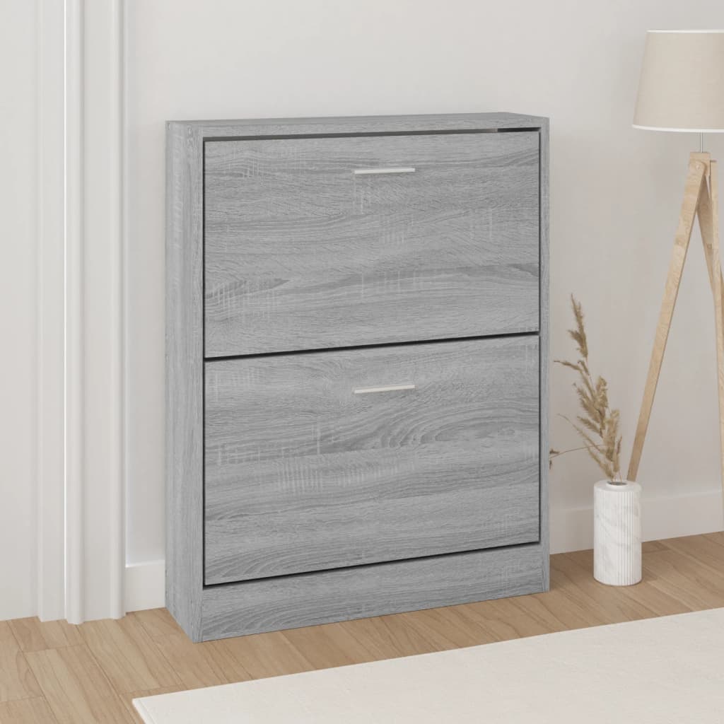 JUNG Vida Schuhschrank Grau Sonoma 59x17x81 cm Holzwerkstoff