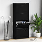 JUNG Vida Schuhschrank Schwarz 63x24x147 cm Holzwerkstoff