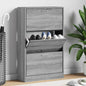 JUNG Vida Schuhschrank Grau Sonoma 63x24x103 cm Holzwerkstoff
