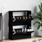 JUNG Vida Schuhschrank Schwarz 63x24x81 cm Holzwerkstoff