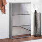 JUNG Vida Schuhschrank mit Spiegel 3 Fächer Grau Sonoma 63x17x102,5 cm