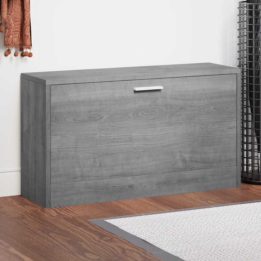 JUNG Vida Schuhbank Grau Sonoma 80x24x45 cm Holzwerkstoff
