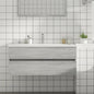 JUNG Vida Waschbeckenunterschrank Grau Sonoma 100x38,5x45cm Holzwerkstoff