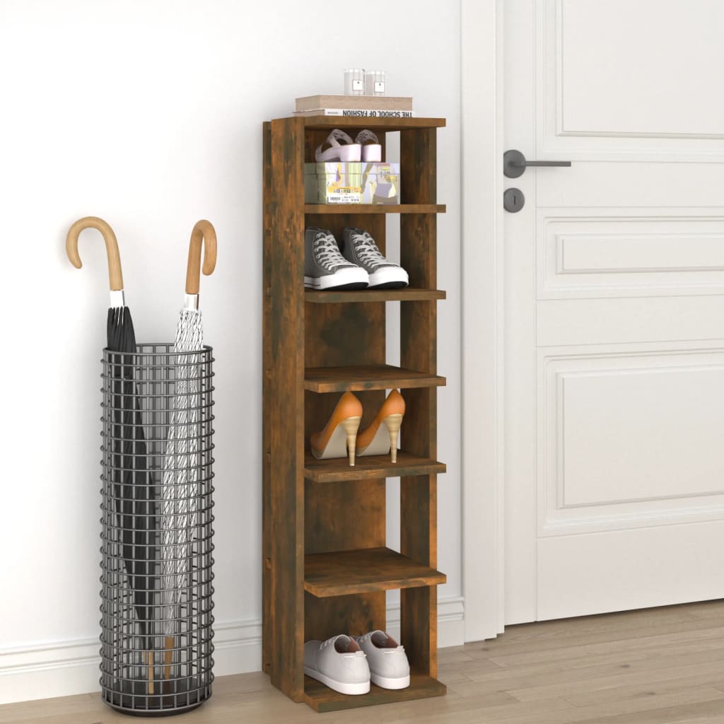 JUNG Vida Schuhregal Räuchereiche 27,5x27x102 cm Holzwerkstoff