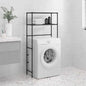 JUNG Vida Waschmaschinenregal 2 Ablagen Schwarz 69x28x143 cm Eisen