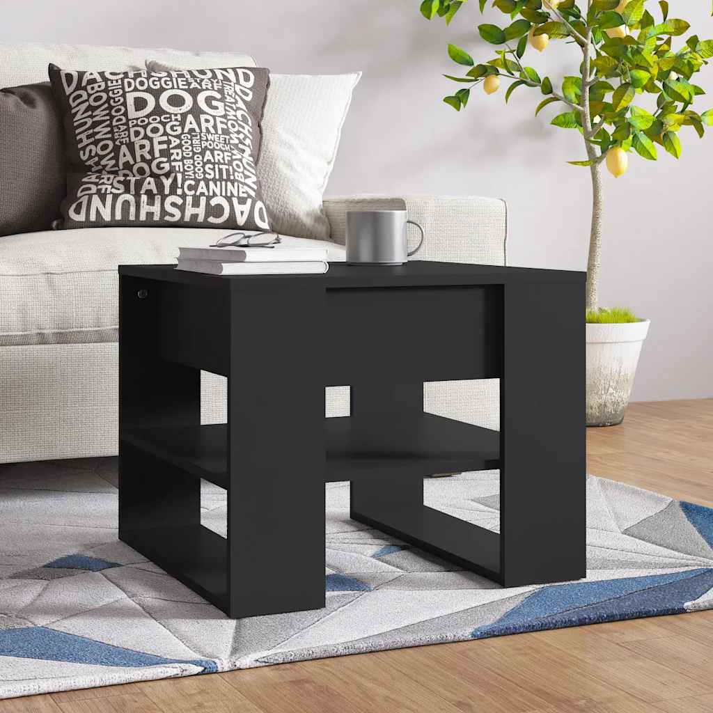 JUNG Vida Couchtisch Schwarz 55,5x55x45 cm Holzwerkstoff