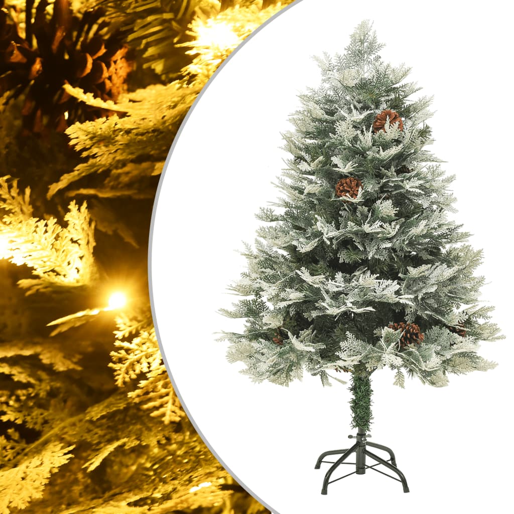 JUNG Vida Weihnachtsbaum mit Beleuchtung und Kiefernzapfen Grün 150 cm