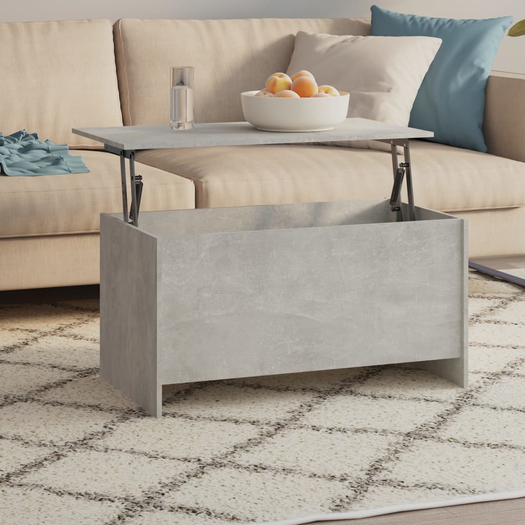 JUNG Vida Couchtisch Betongrau 102x55,5x52,5 cm Holzwerkstoff