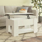 JUNG Vida Couchtisch Weiß 79x49x41 cm Holzwerkstoff