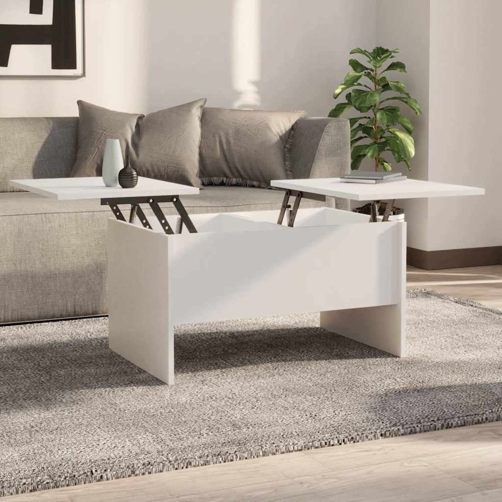 JUNG Vida Couchtisch Weiß 80x50x42,5 cm Holzwerkstoff