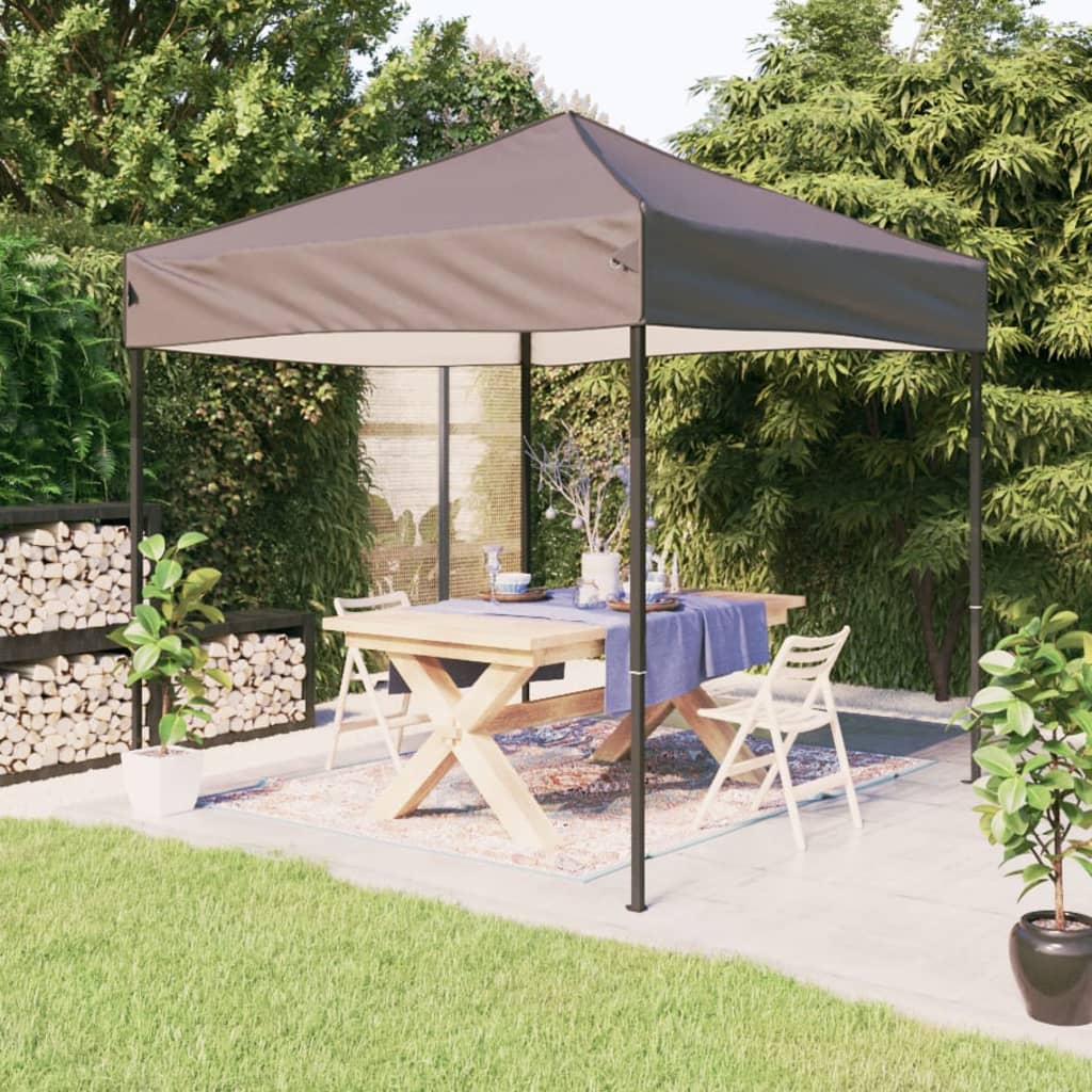 JUNG Vida Partyzelt Faltbar Taupe 2x2 m