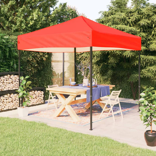 JUNG Vida Partyzelt Faltbar Rot 3x3 m
