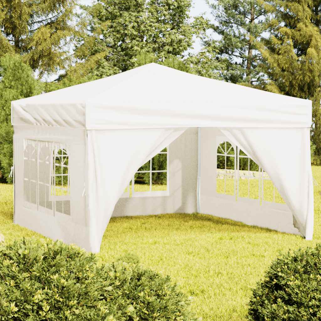 JUNG Vida Partyzelt Faltbar mit Seitenwänden Creme 3x3 m
