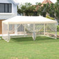 JUNG Vida Partyzelt Faltbar mit Seitenwänden Creme 3x6 m