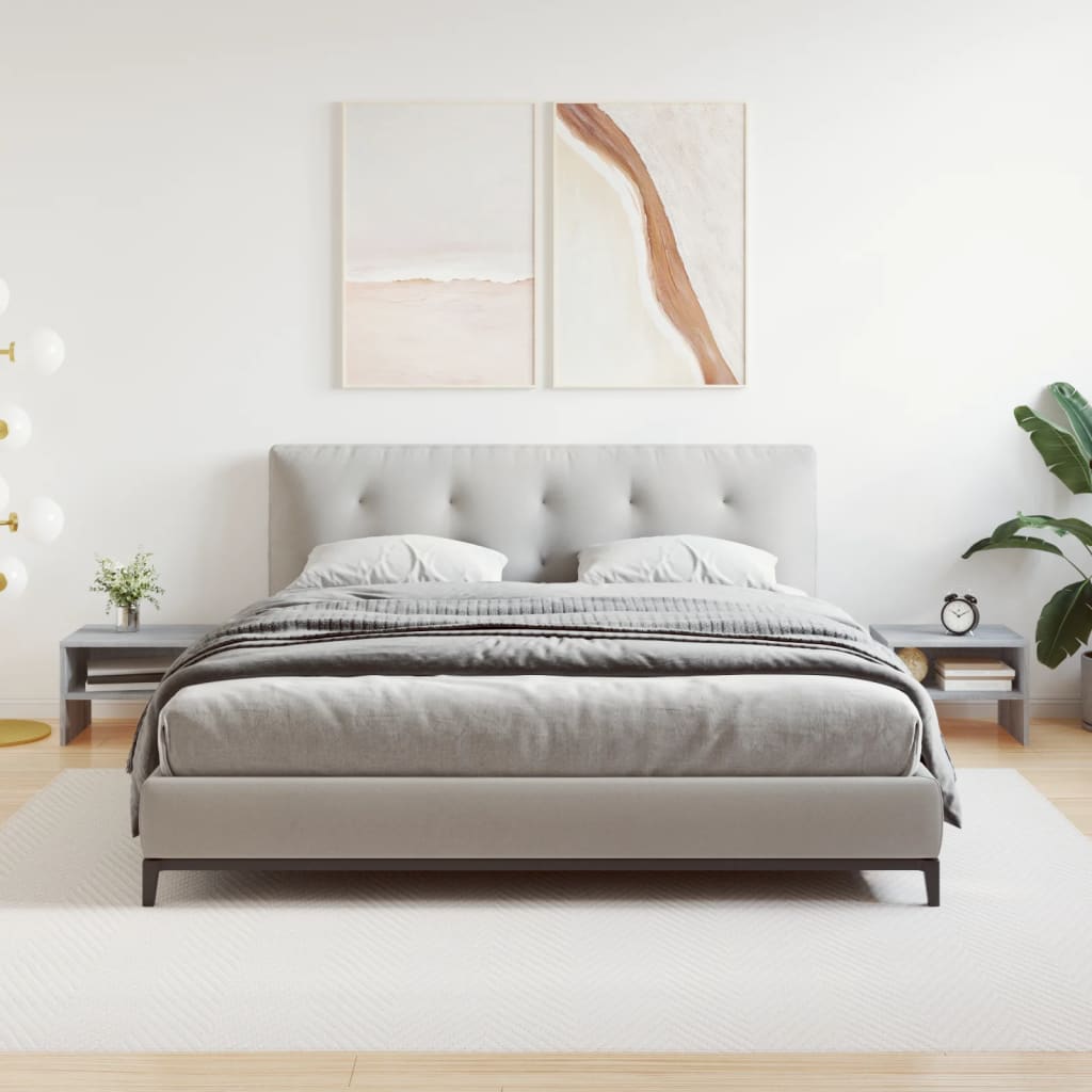 JUNG Vida Nachttische 2 Stk. Grau Sonoma 40x30x30 cm Holzwerkstoff