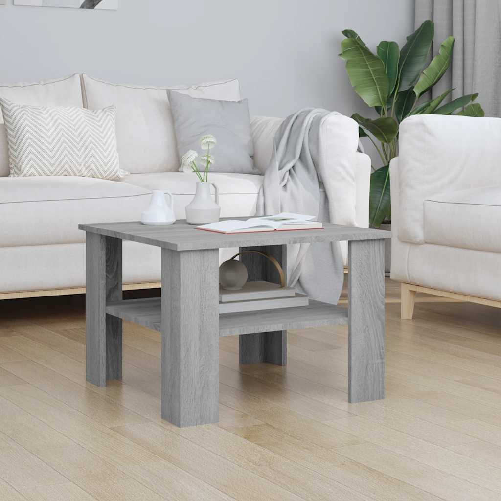 JUNG Vida Couchtisch Grau Sonoma 60x60x42 cm Holzwerkstoff