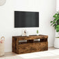 JUNG Vida TV-Schrank mit LED-Leuchten Räuchereiche 90x35x40 cm