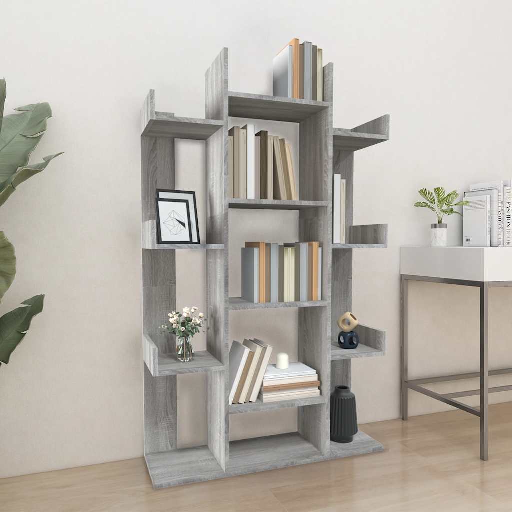 JUNG Vida Bücherregal Grau Sonoma 86x25,5x140 cm Holzwerkstoff