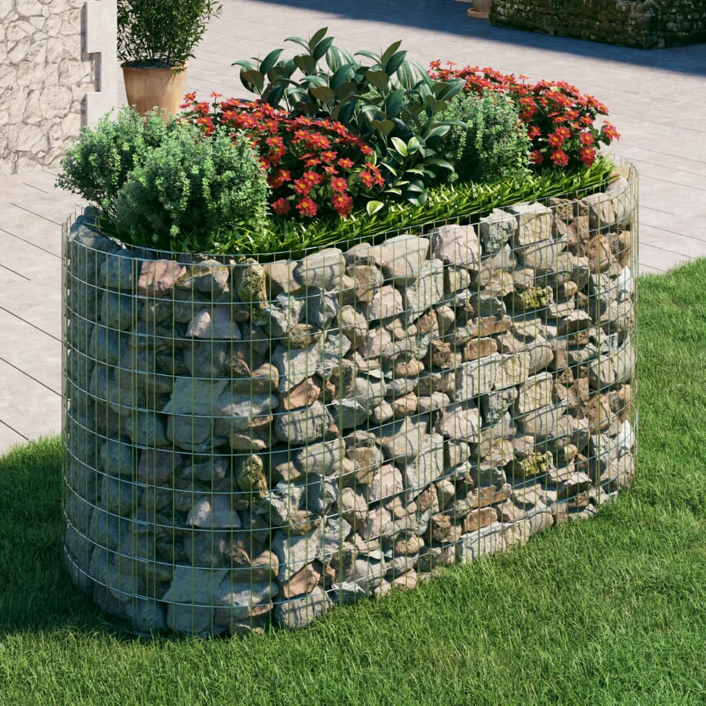 JUNG Vida Gabionen-Hochbeet Verzinktes Eisen 200x100x100 cm