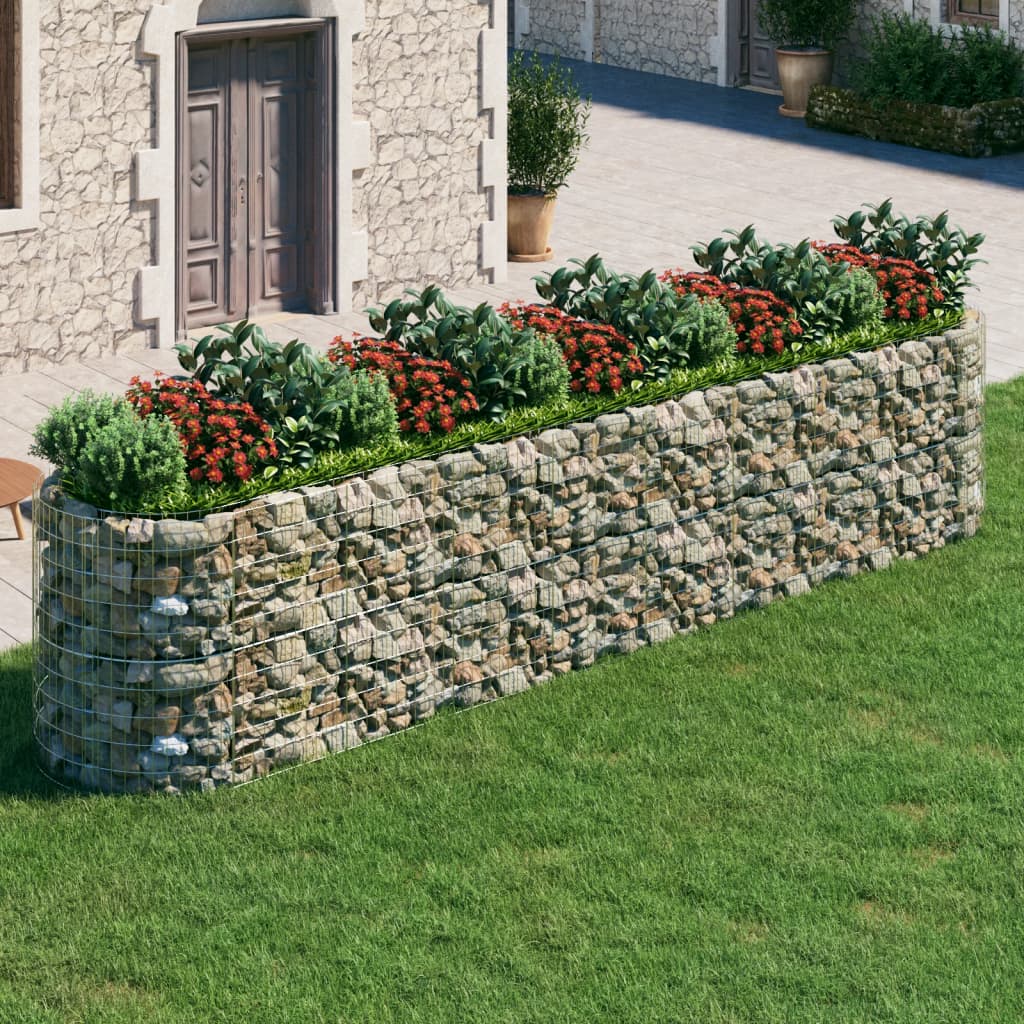 JUNG Vida Gabionen-Hochbeet Verzinktes Eisen 500x100x100 cm