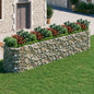 JUNG Vida Gabionen-Hochbeet Verzinktes Eisen 500x100x100 cm
