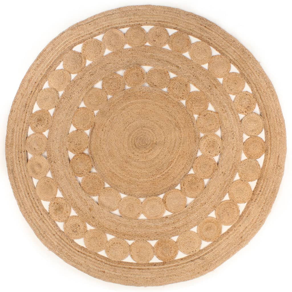 JUNG Vida Teppich Geflochten Jute 240 cm Rund